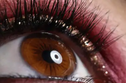 eye and eyelashes closup